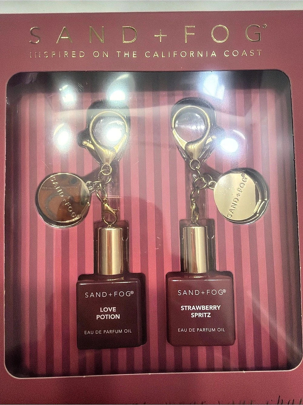 SAND + FOG Bag Charm Perfume Oil Rollerball Set - Love Potion + Strawberry